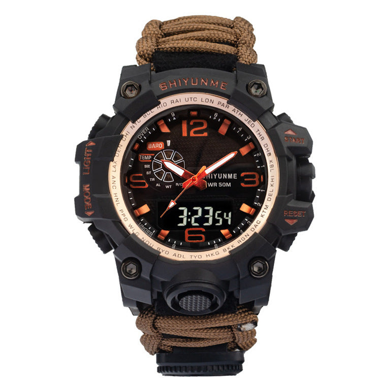 Sports Nylon Braided Rope Watch With Compass