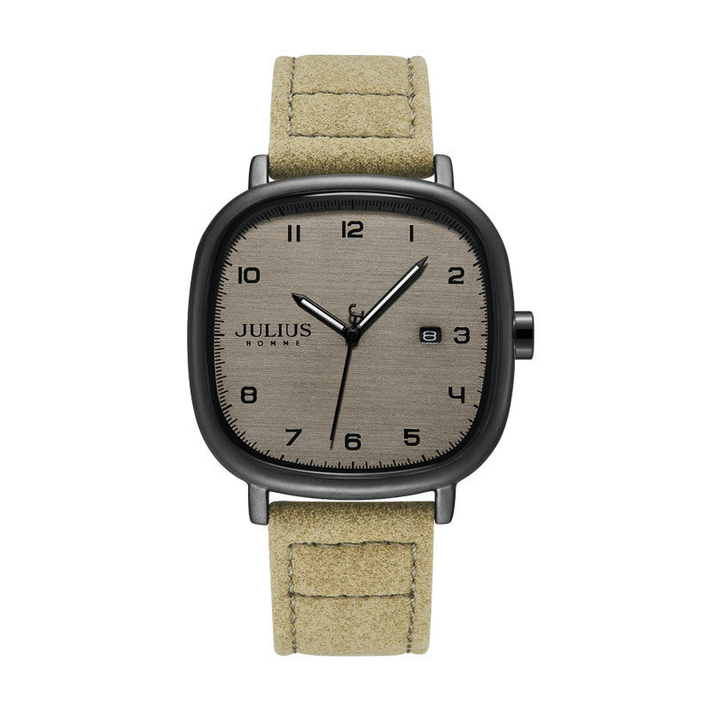 Square Student Simple Strap Waterproof Quartz Watch