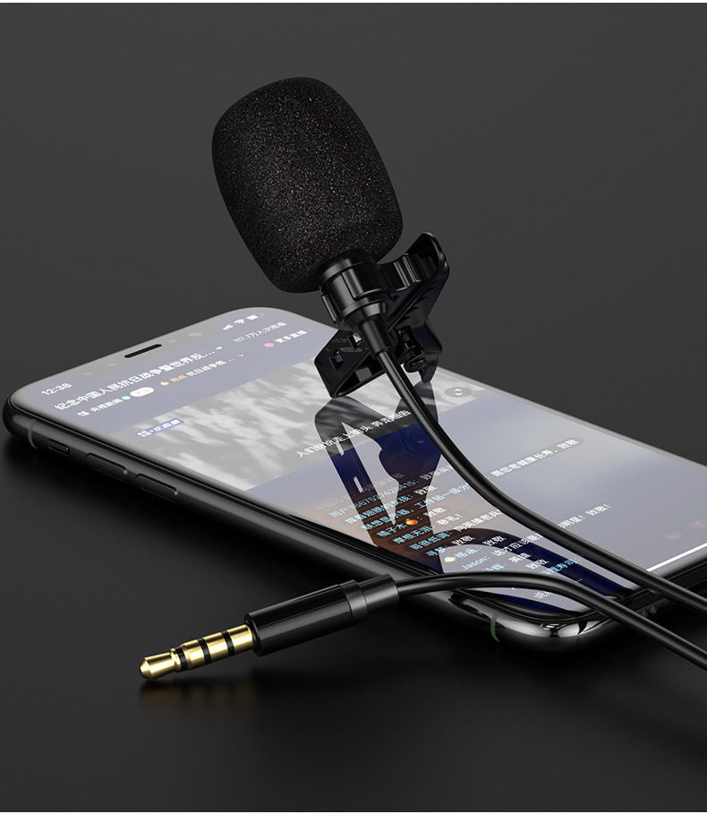 Lavalier Microphone Monitor Line Video Live Mini Interview Recording Equipment