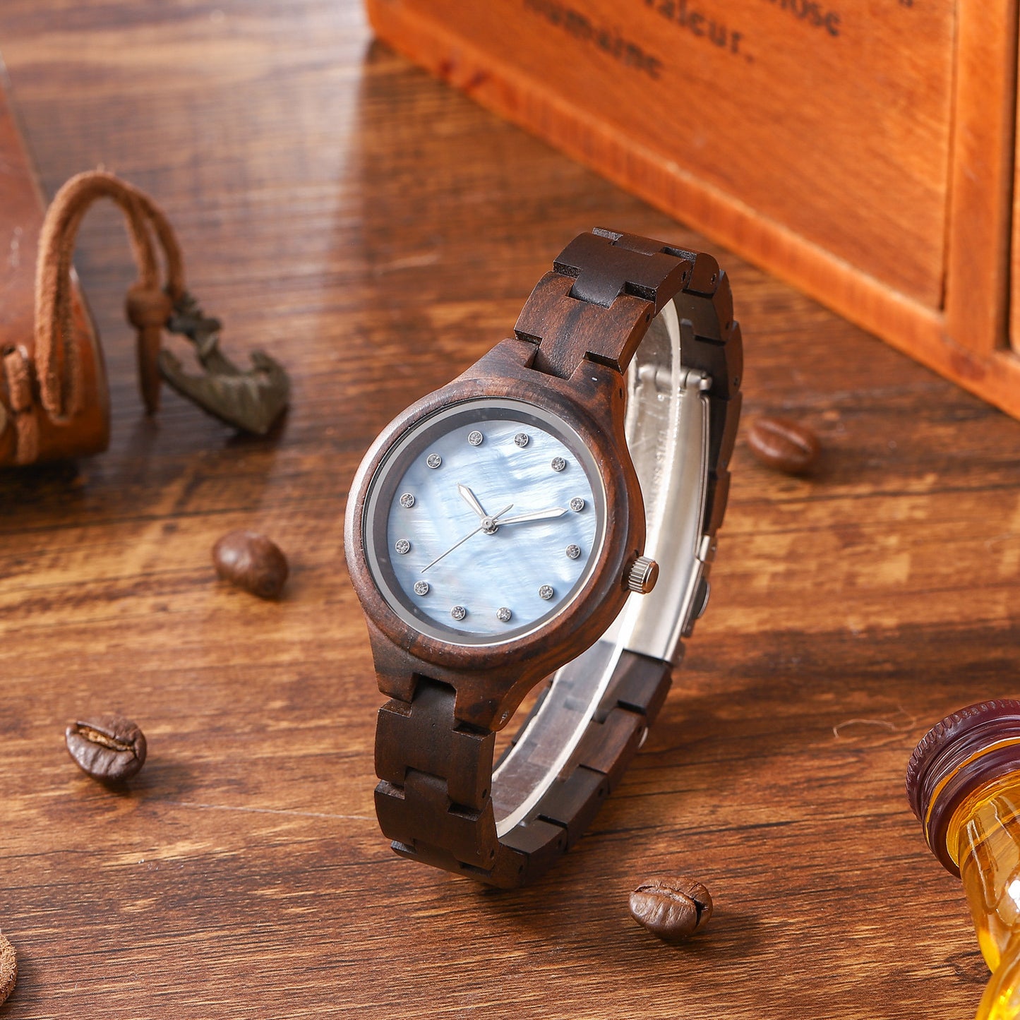 Fashion Sandalwood Watch Original Quartz Movement