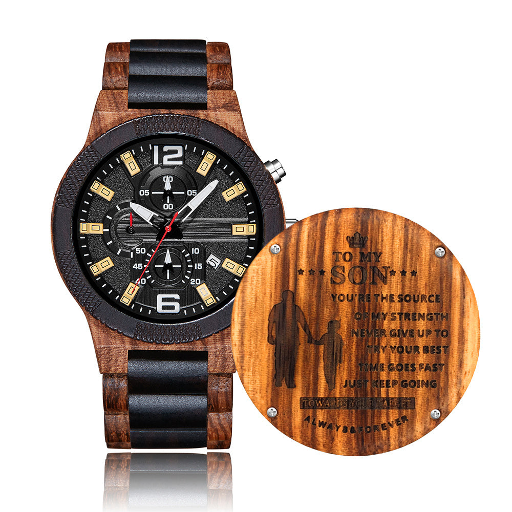 Sports Fashion Quartz Men's Wood Watch