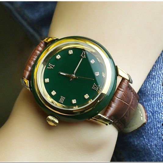 Simple Hetian Sapphire Couple Watch Automatic Quartz