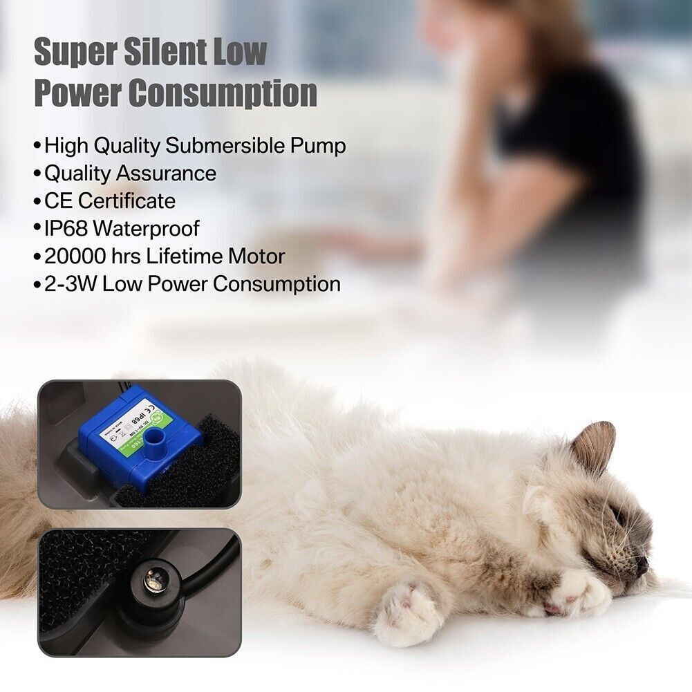 Cat Mate 2L Pet Drinking Water Fountain, Cat Fountain For Cats And Small Dogs