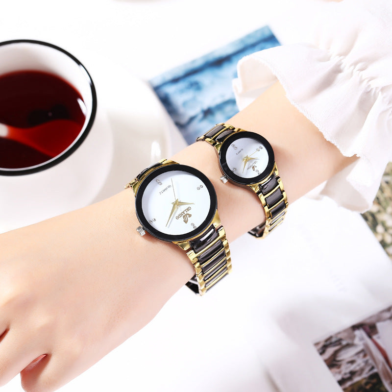 Women's Casual Rhinestone Steel Band Watch