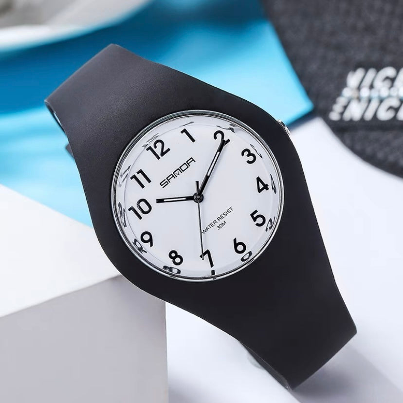 Simple Temperament Jelly Color Silicone Watch