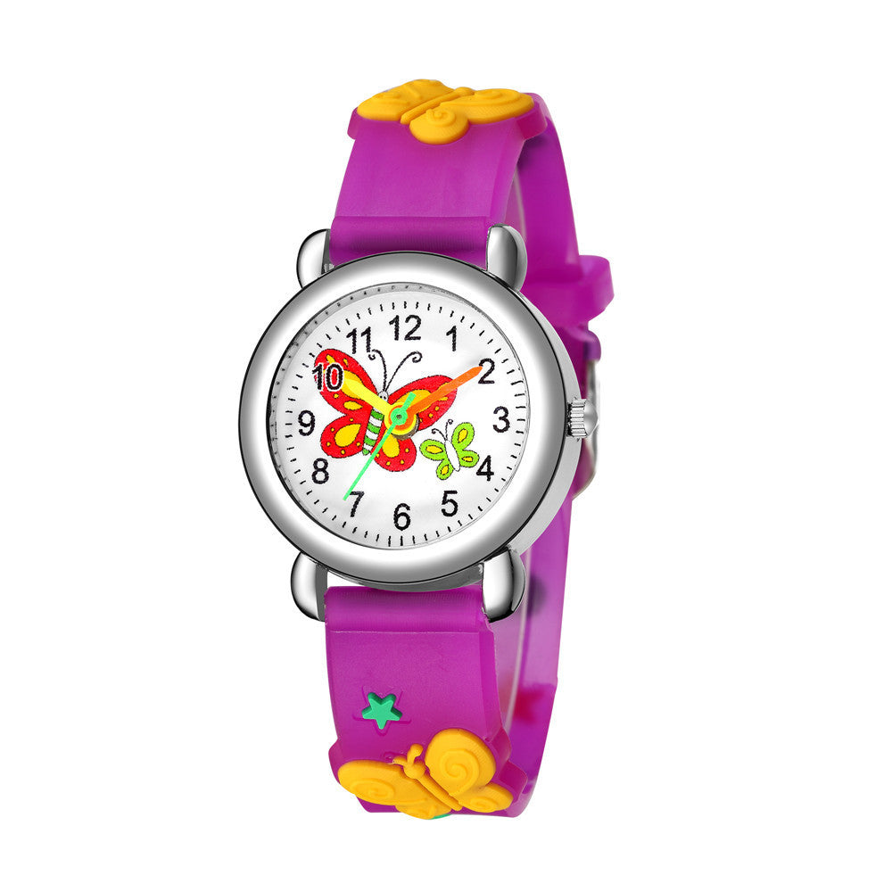 New Children's Cute Butterfly Pattern Quartz Watch