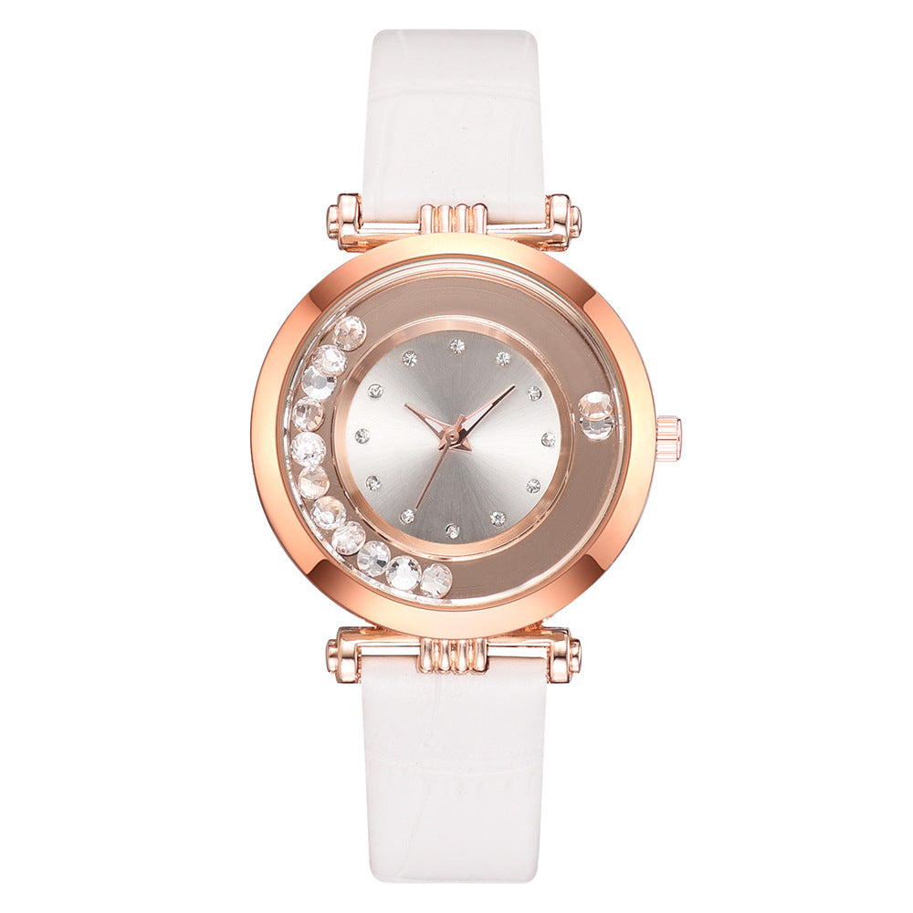 Rhinestone Ball Fashion Watch Fashion Serpentine PU Leather