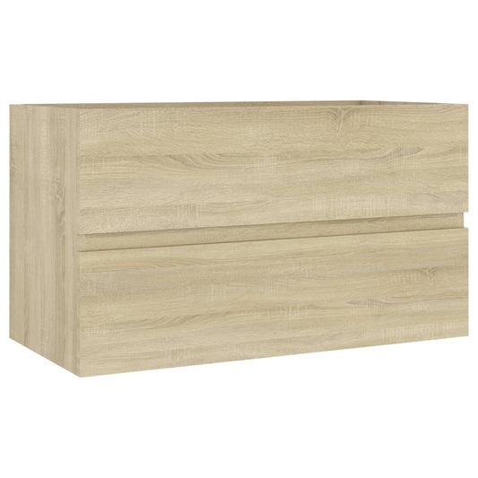 vidaXL Bathroom Furniture Set Sonoma Oak Engineered Wood