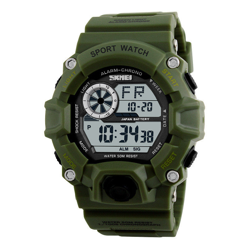 Waterproof Multifunctional Mountaineering Student Electronic Watch