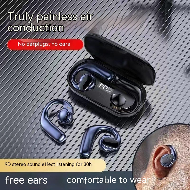 Private Model Binaural Ear-mounted Business Ultra-long Standby Bone Conduction Wireless Bluetooth Headset