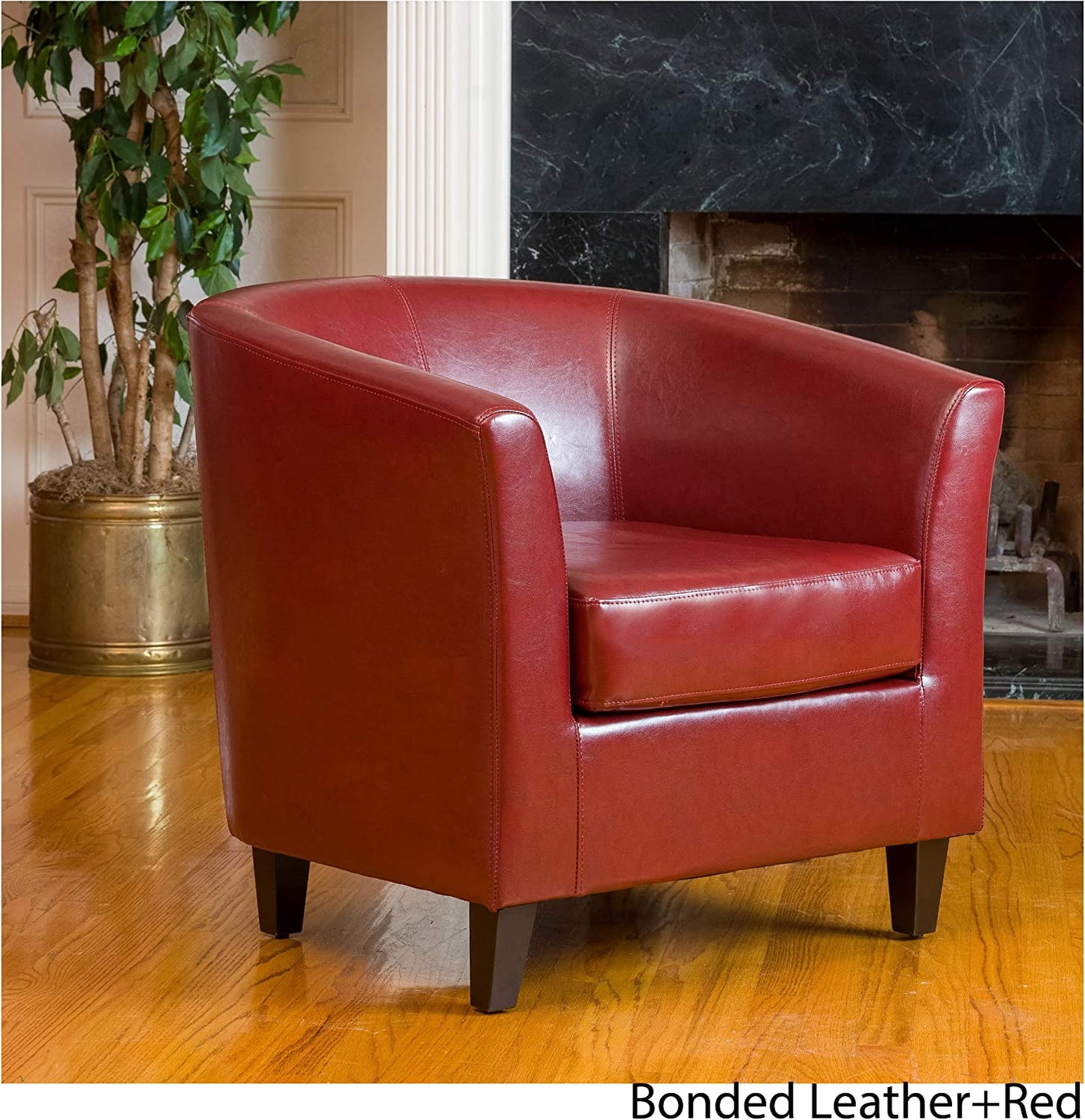 Petaluma Oxblood Red Leather Club Chair