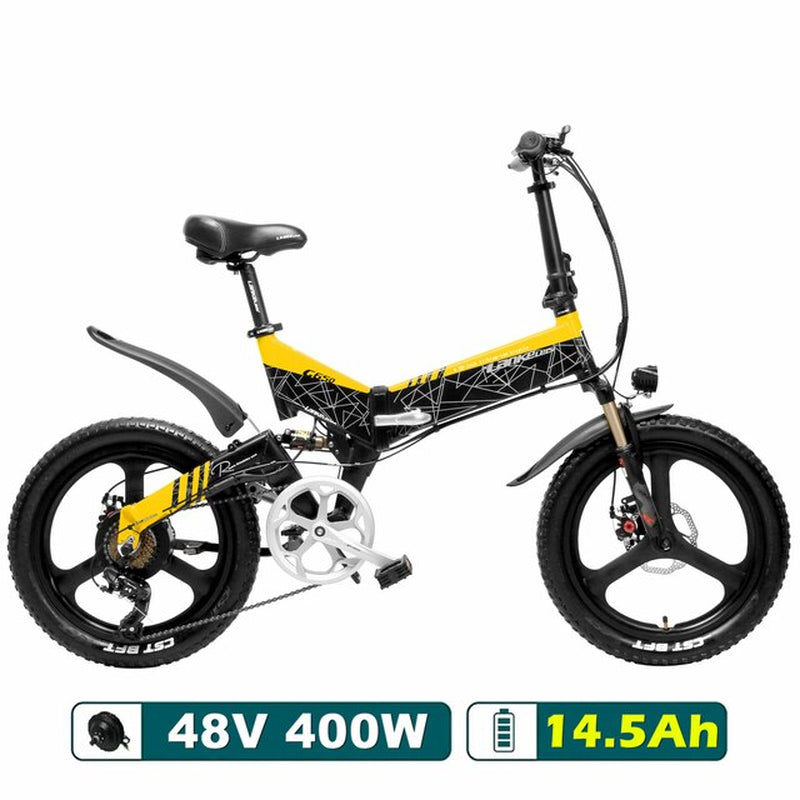 Upgraded G650 20'' Mountain Bike 7 Speed Electric Bike 400W 14.5Ah Hidden Li-Ion Battery 5 PAS Front & Rear Suspension