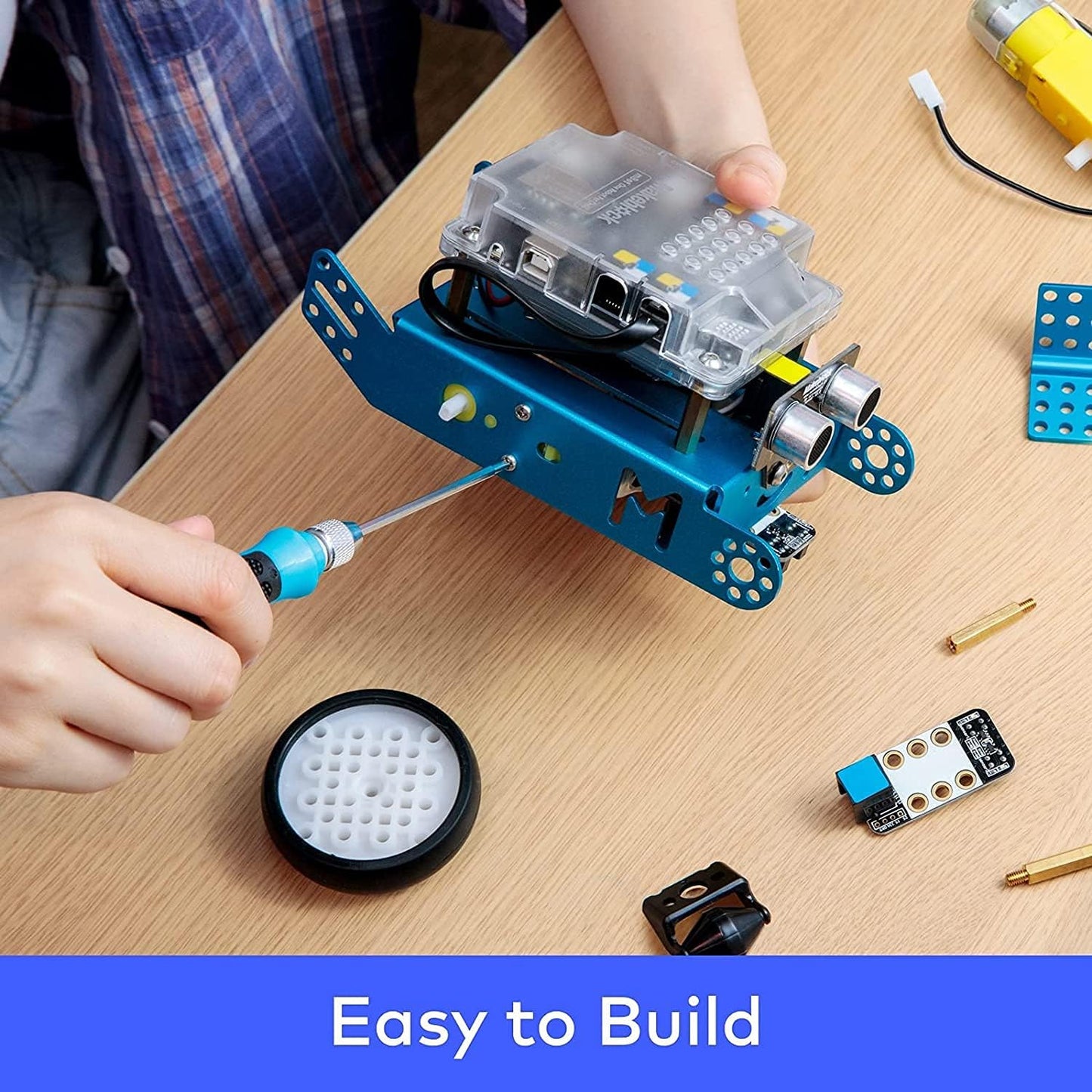 Mbot Robot Kit with Dongle, STEM Projects for Kids Ages 8-12 Learn to Code with Scratch Arduino, Robot Kit for Kids, STEM Toys, Computer Programming for Beginners Gift for Kids Ages 8+