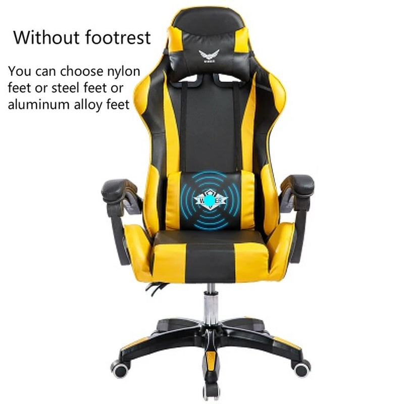 Reclining Office Chair with Footrest Lifted Rotated E-Sports Gaming Chair Household Multi-Function Computer Chair with Massage