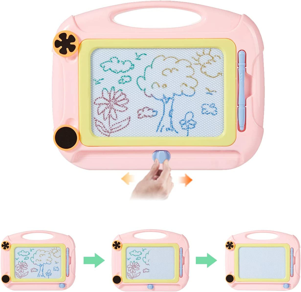 Toddler Toys for 1-2 Year Old Girls Gifts, Magnetic Drawing Board for Kids Girls Age 1 2 3 Year Old Girl Birthday Gifts, Doodle Board Drawing Pad for Toddler Girls Toys Age 1-2-4