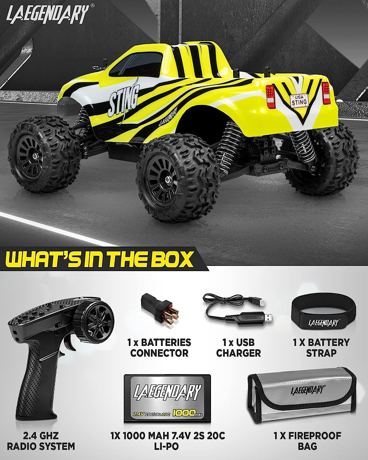 1:18 Large Scale Brushless RC Cars 60+ Km/H High Speed Remote Control Car 4X4 off Road Monster Truck