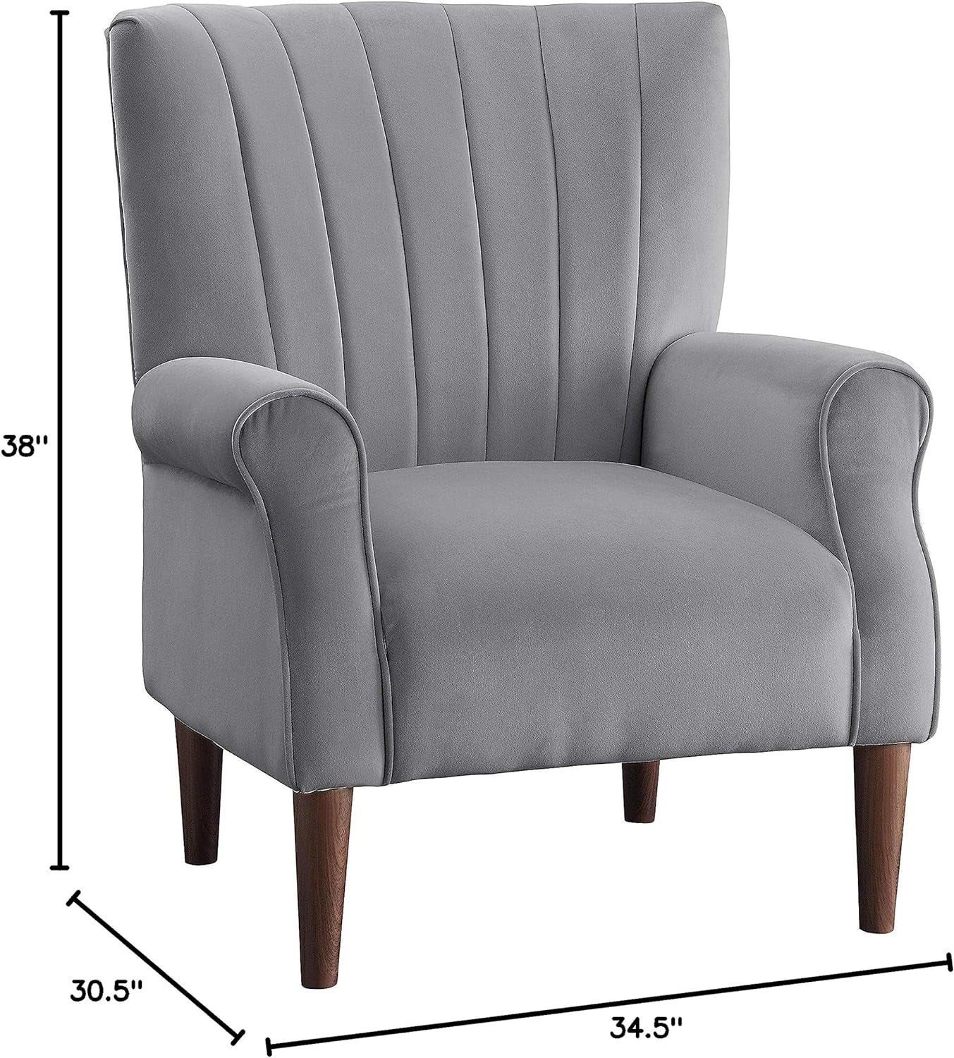 Nellie Accent Chair, Dark Gray