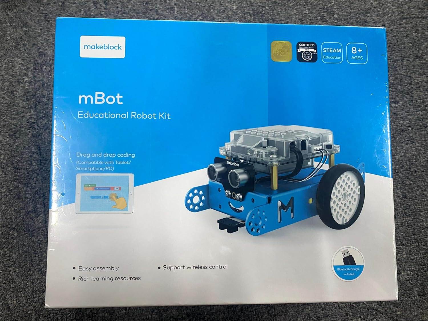 Mbot Robot Kit with Dongle, STEM Projects for Kids Ages 8-12 Learn to Code with Scratch Arduino, Robot Kit for Kids, STEM Toys, Computer Programming for Beginners Gift for Kids Ages 8+