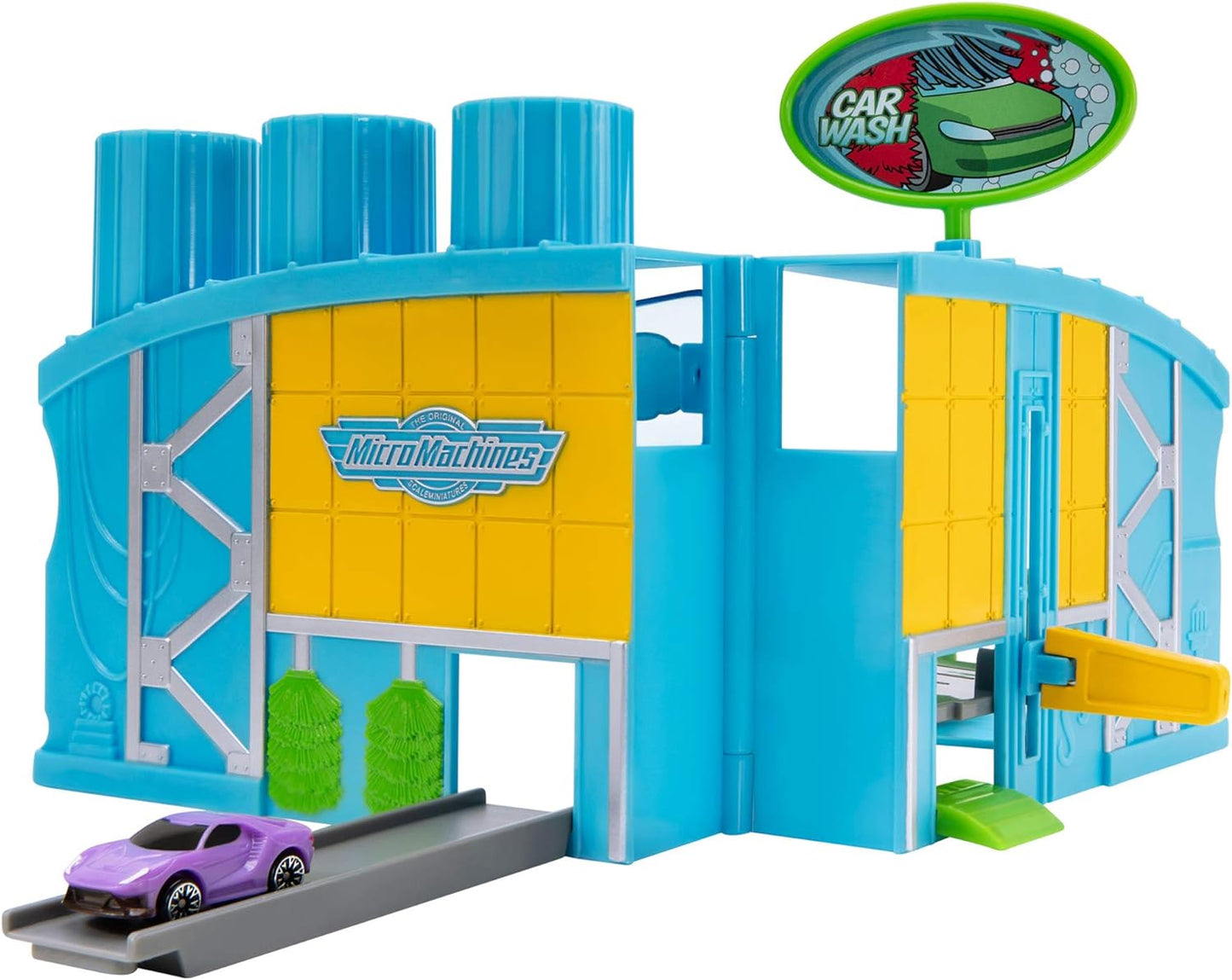 Core Playset, Car Wash Station - Expandable and Connectable to Other MM Sets, Includes One Exclusive Vehicle - Collect Them All