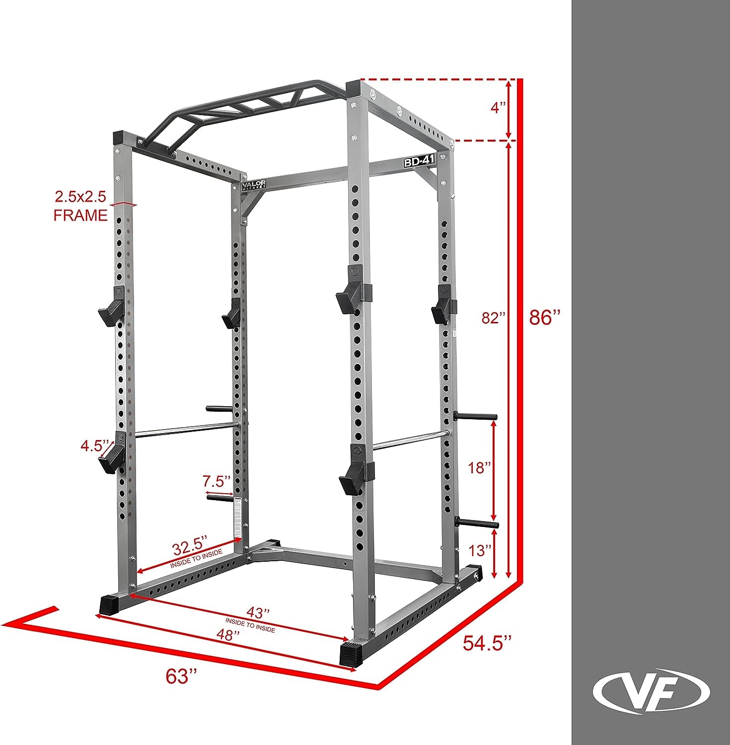 BD-41 Heavy Duty Power Rack - Squat Rack - Power Cage Bundle Options for Weightlifting Home Gym Equipment