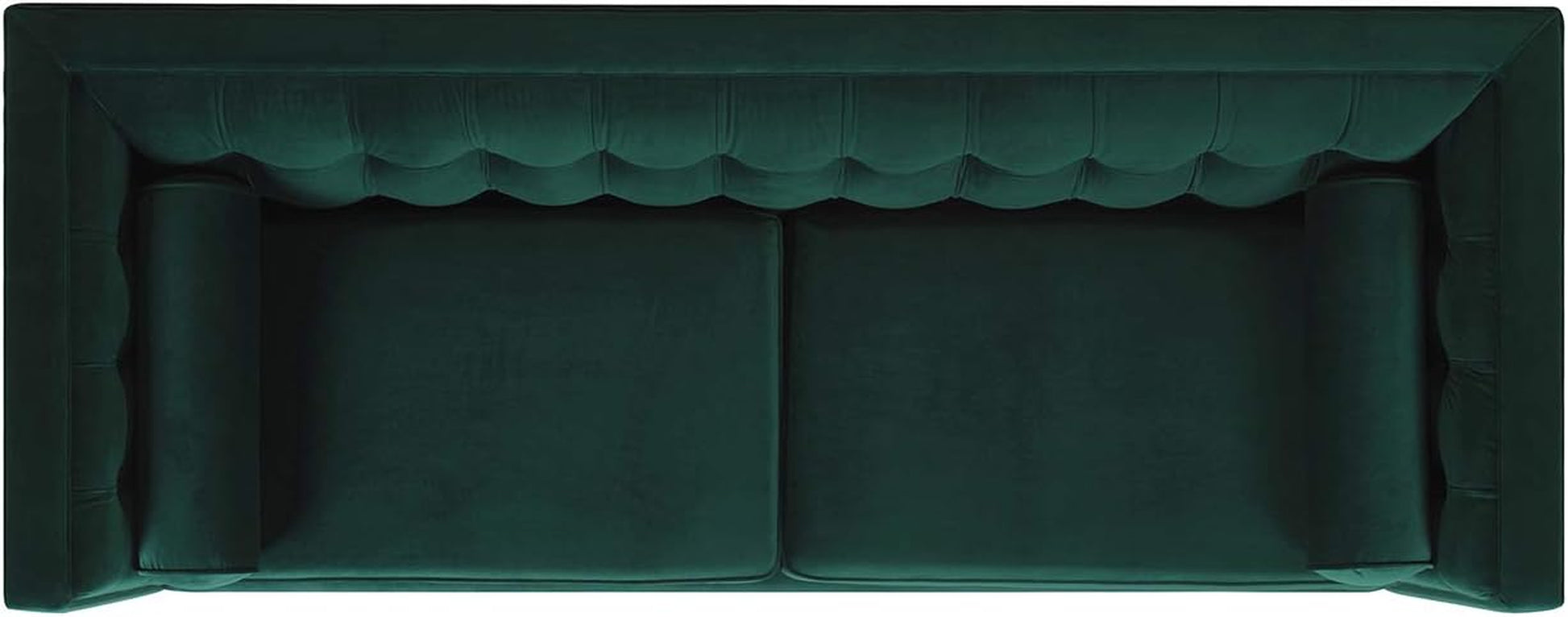 Jack 84" Modern Tuxedo Tufted Sofa, Hunter Green Performance Velvet