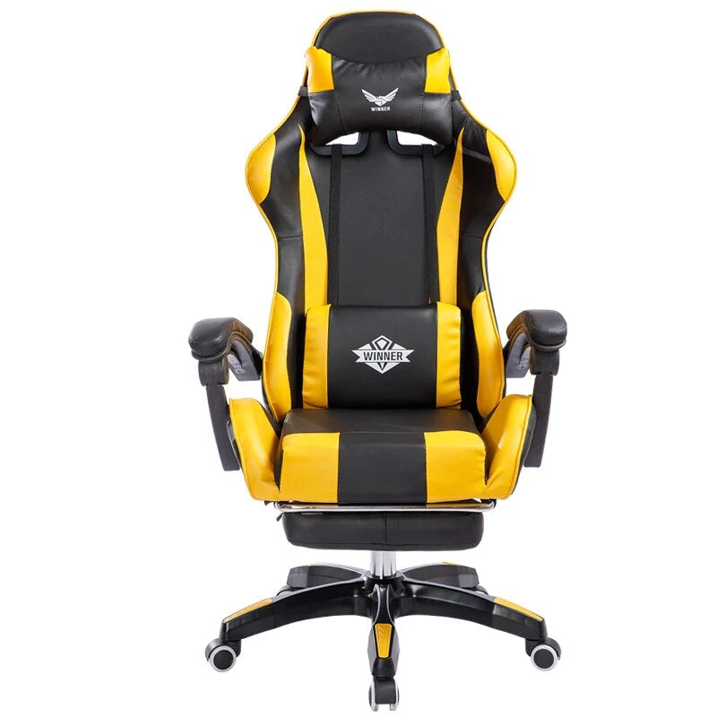 Reclining Office Chair with Footrest Lifted Rotated E-Sports Gaming Chair Household Multi-Function Computer Chair with Massage