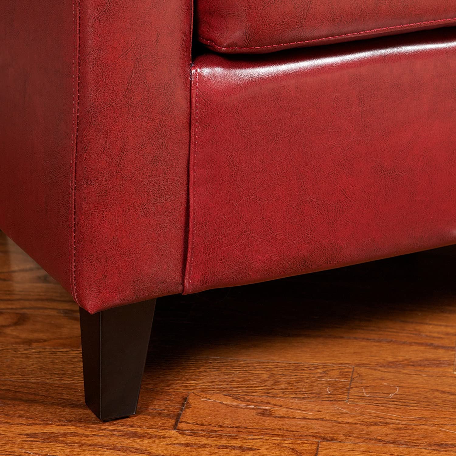 Petaluma Oxblood Red Leather Club Chair