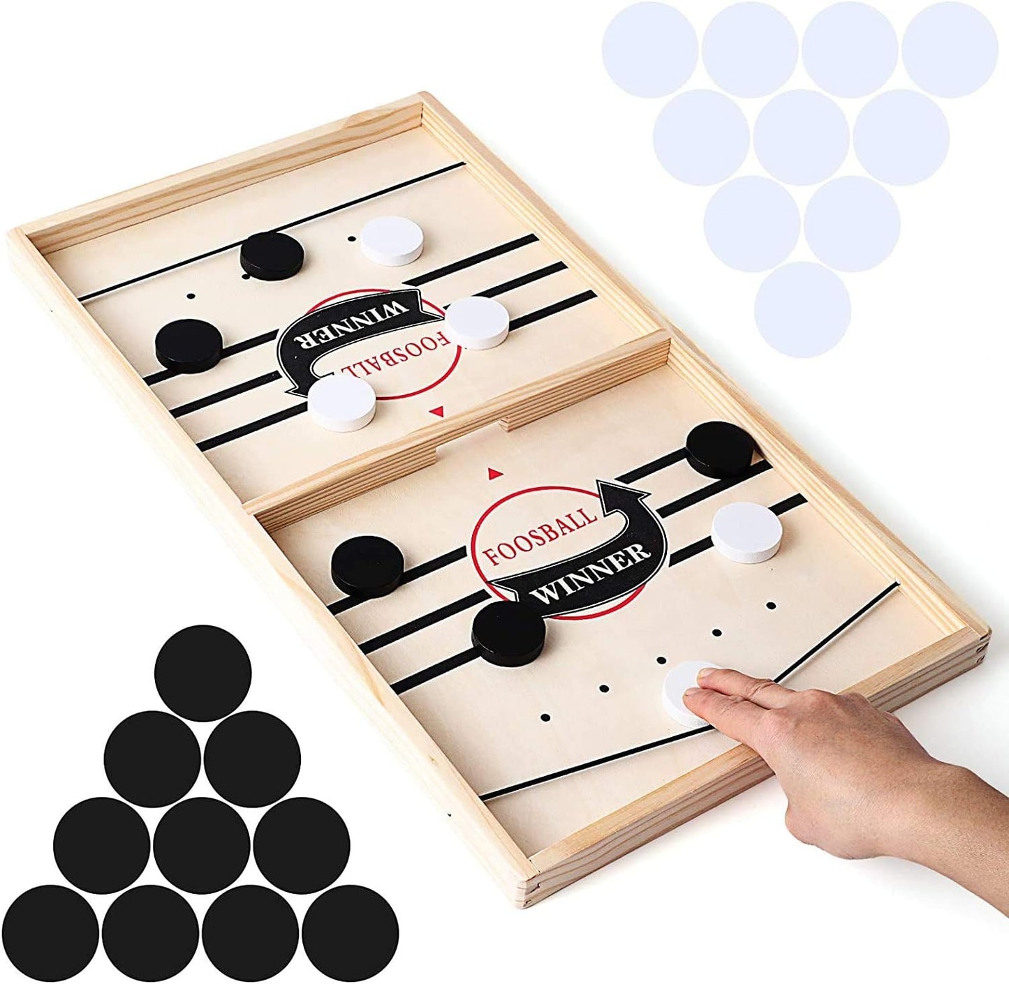 Fast Sling Puck Game, Table Desktop Battle Ice Hockey Game/ Board Chess Games (22X11.8X1.5In)