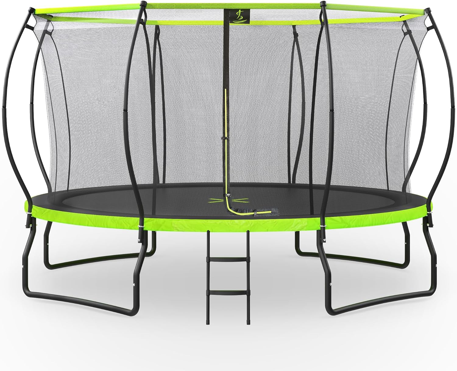 Trampoline 12FT 14FT 15FT 16FT Trampoline for Kids and Adults with Basketball Hoop, Enclosure Net & Wind Stakes, 1500LBS ASTM Approved Outdoor Recreational Trampolines