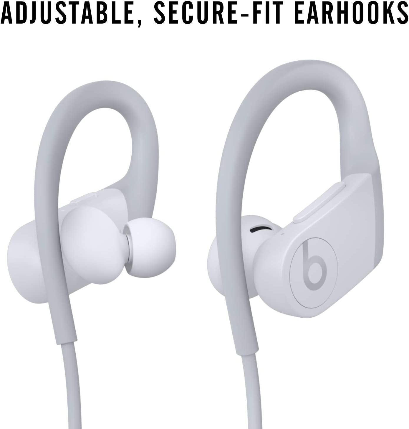 Power High-Performance Wireless Earbuds - Apple H1 Headphone Chip, Class 1 Bluetooth Headphones, 15 Hours of Listening Time, Sweat Resistant, Built-In Microphone - White