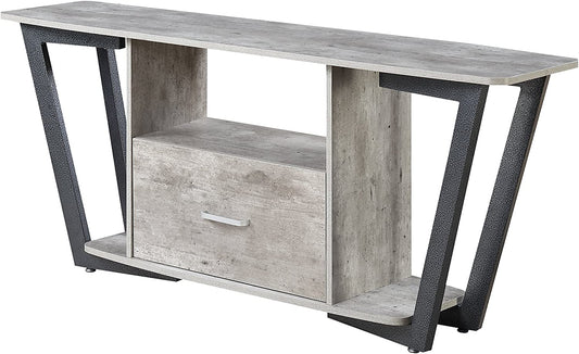 Graystone 60" TV Stand, Faux Birch / Slate Gray Frame