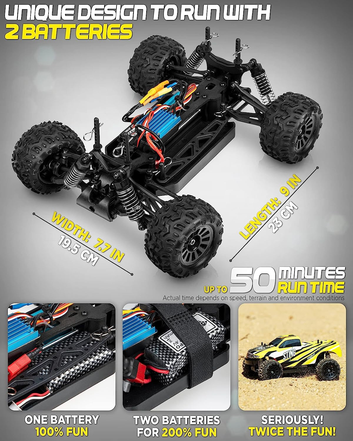 1:18 Large Scale Brushless RC Cars 60+ Km/H High Speed Remote Control Car 4X4 off Road Monster Truck