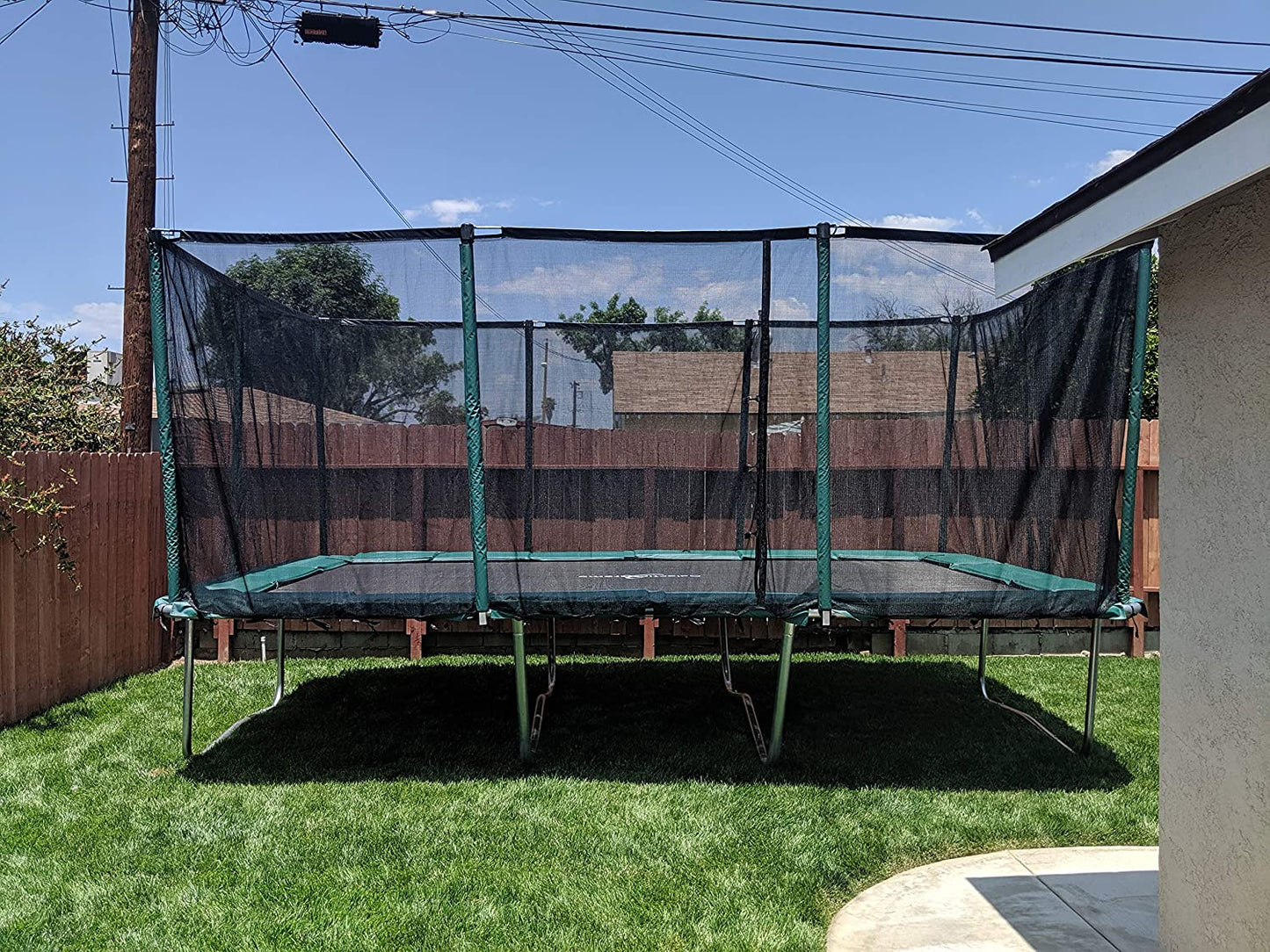 - Galactic Xtreme Commercial Grade Rectangle Trampoline 10X17 - Gymnastics Trampoline with Net Enclosure - Large Trampoline for Backyard Heavy Duty 750Lbs Jumping Capacity