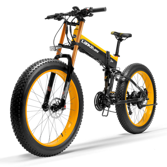 T750Plus New 27 Speed Ebike Fat Bike,1000W 48V 14.5Ah Strong Power, 5-Level Pedal Assist Sensor,Downhill Fork Snow Bike