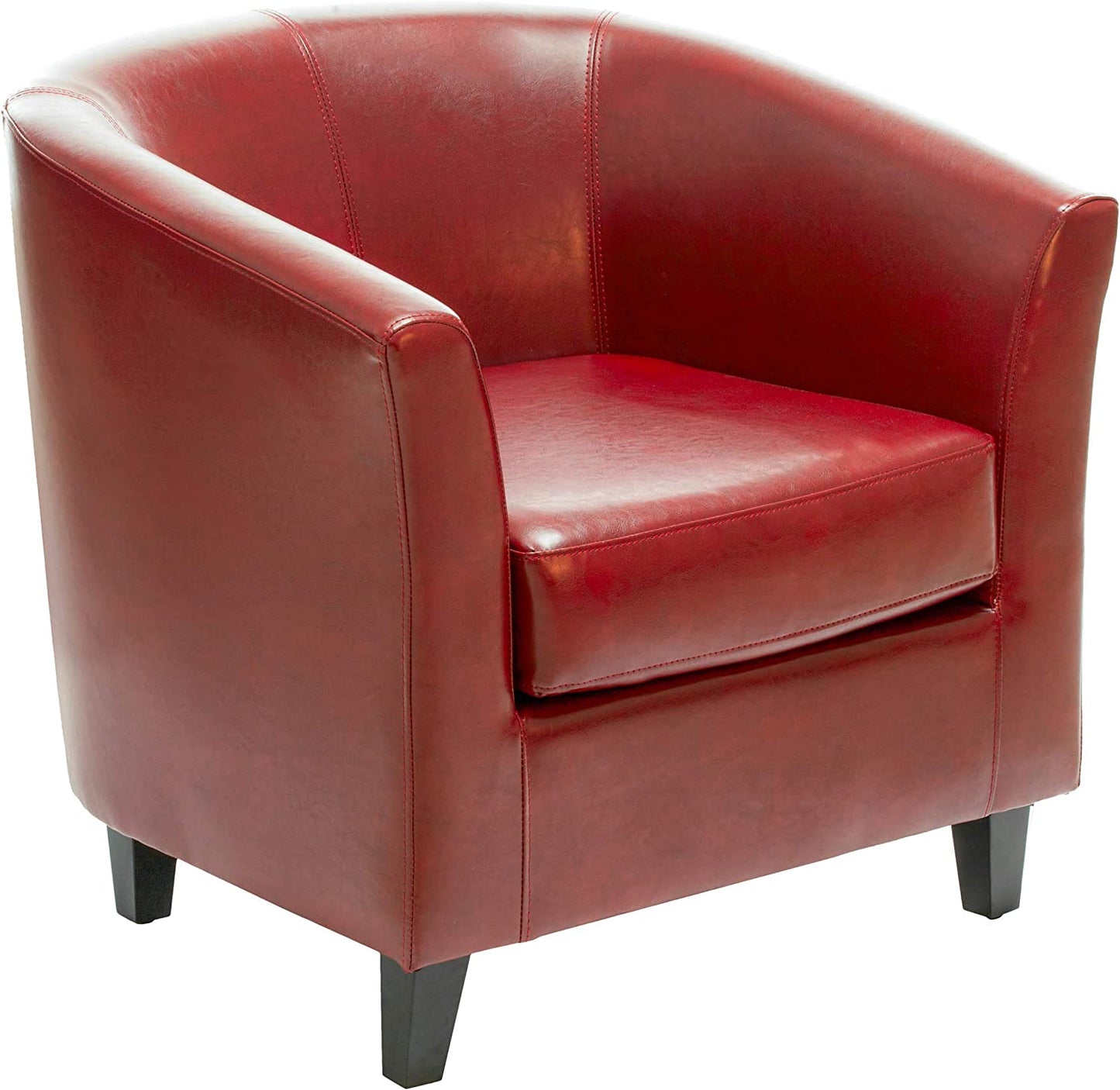 Petaluma Oxblood Red Leather Club Chair