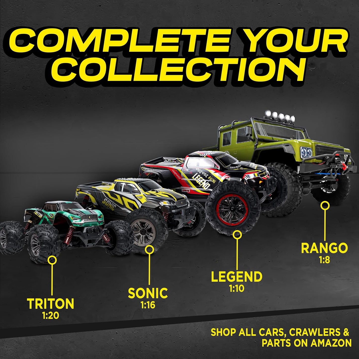 Remote Control Car, Hobby Grade RC Car 1:16 Scale Brushed Motor with Two Batteries, 4X4 Off-Road Waterproof RC Truck, Fast RC Cars for Adults, RC Cars, Remote Control Truck