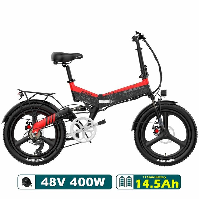 Upgraded G650 20'' Mountain Bike 7 Speed Electric Bike 400W 14.5Ah Hidden Li-Ion Battery 5 PAS Front & Rear Suspension