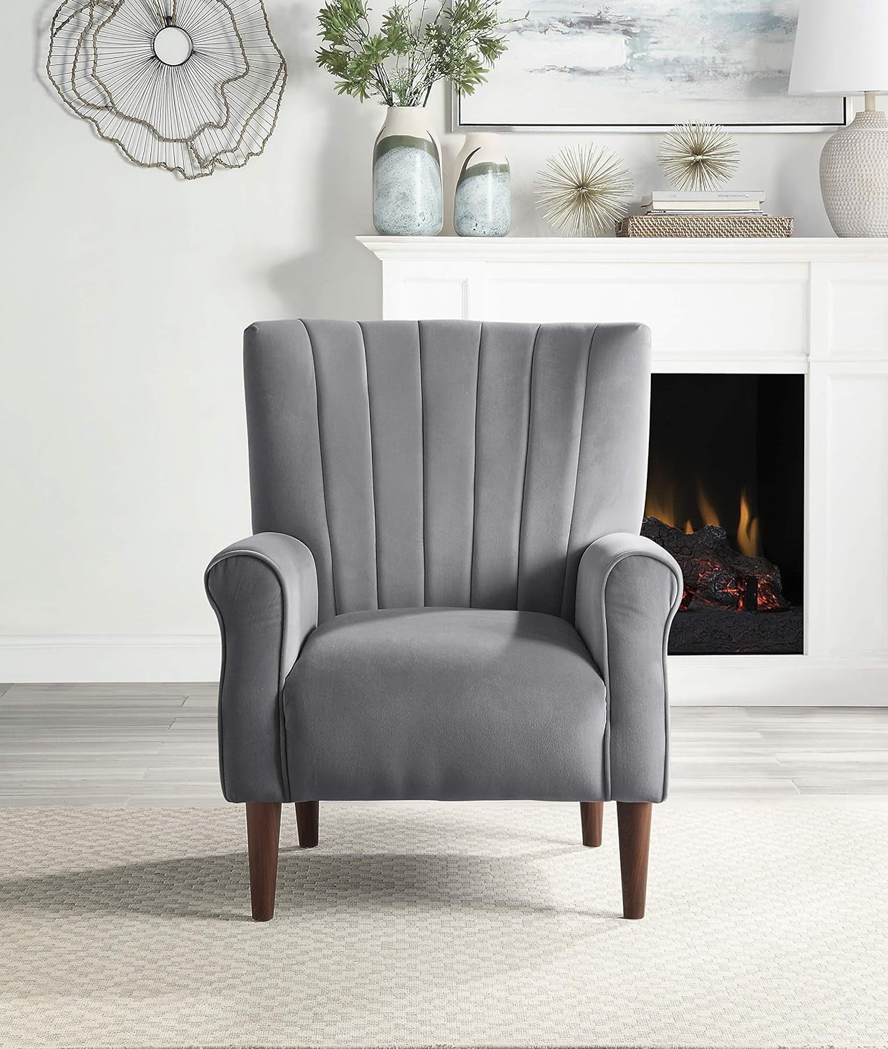 Nellie Accent Chair, Dark Gray