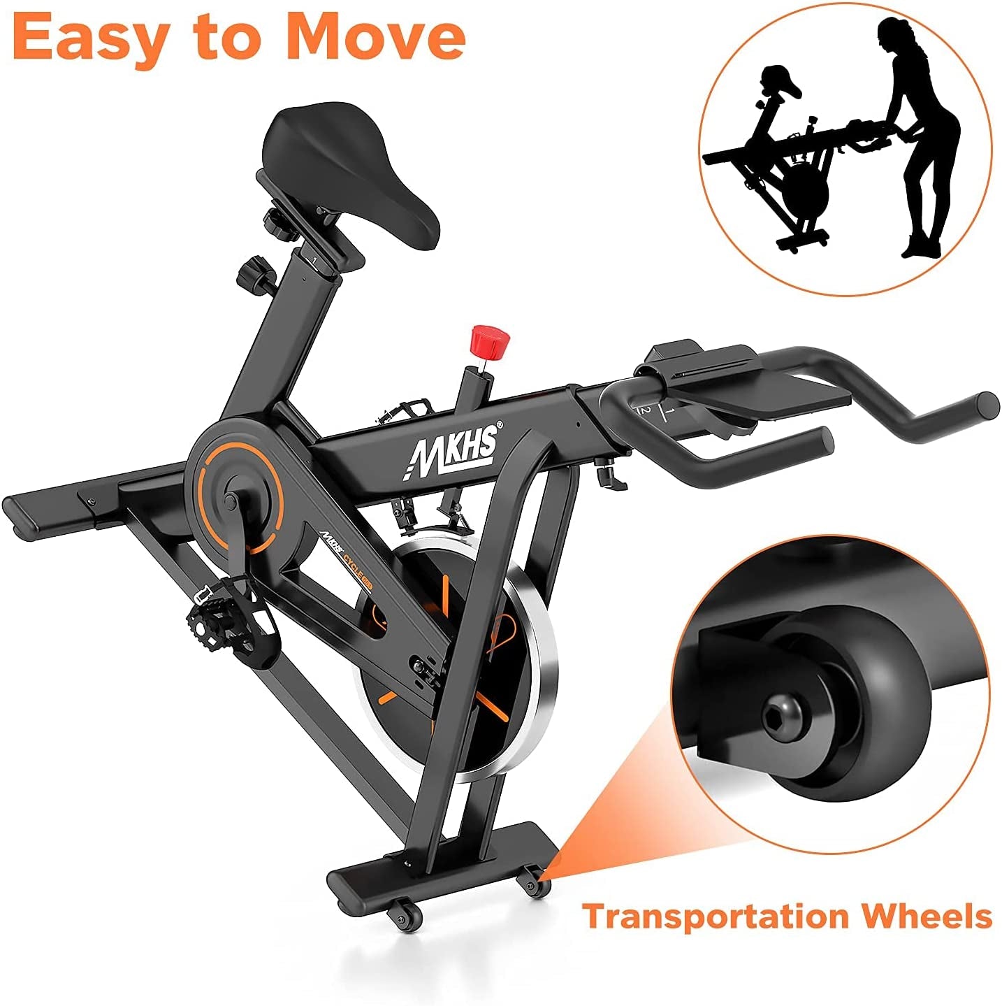 Exercise Bike,Stationay Bike for Home Exercise Equipment,Indoor Cycling Bike with Comfortable Seat Cushion,Silent Belt Drive,Ipad Holder