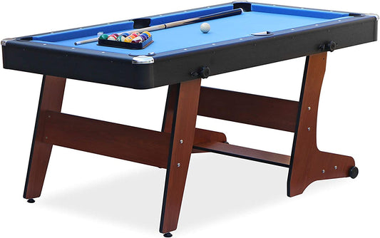 Drogon 5.5-Foot Folding Billiard/Pool Table - Compact and Portable Space-Saving Design