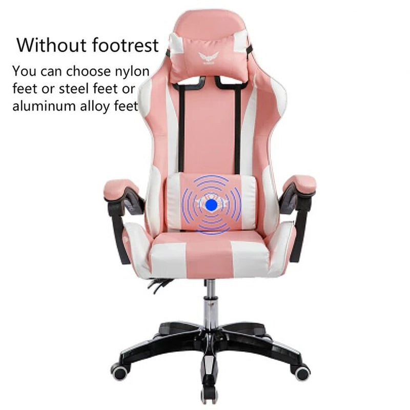 Reclining Office Chair with Footrest Lifted Rotated E-Sports Gaming Chair Household Multi-Function Computer Chair with Massage