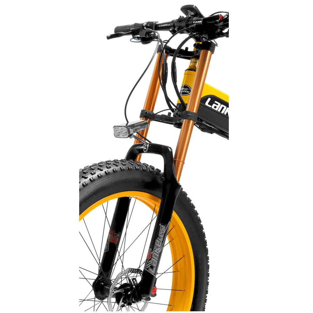 T750Plus New 27 Speed Ebike Fat Bike,1000W 48V 14.5Ah Strong Power, 5-Level Pedal Assist Sensor,Downhill Fork Snow Bike