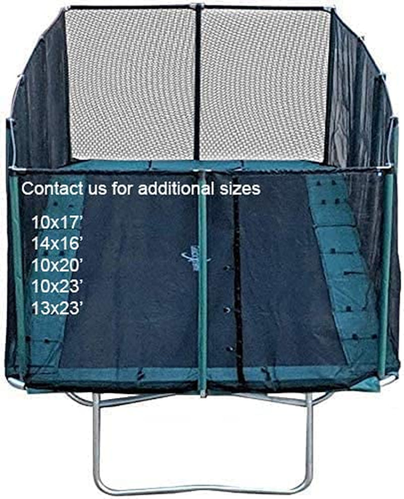 - Galactic Xtreme Commercial Grade Rectangle Trampoline 10X17 - Gymnastics Trampoline with Net Enclosure - Large Trampoline for Backyard Heavy Duty 750Lbs Jumping Capacity