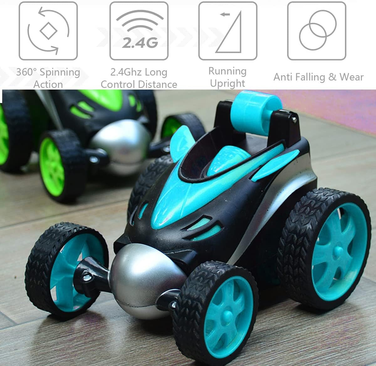 Stunt Car with Screwsdriver, Kids Toys Remote Control Car Vehicle High Speed 360 Degree Rotation Flip RC Car Upright Driving Racing Car Toy Christmas Birthday Gifts (Blue)