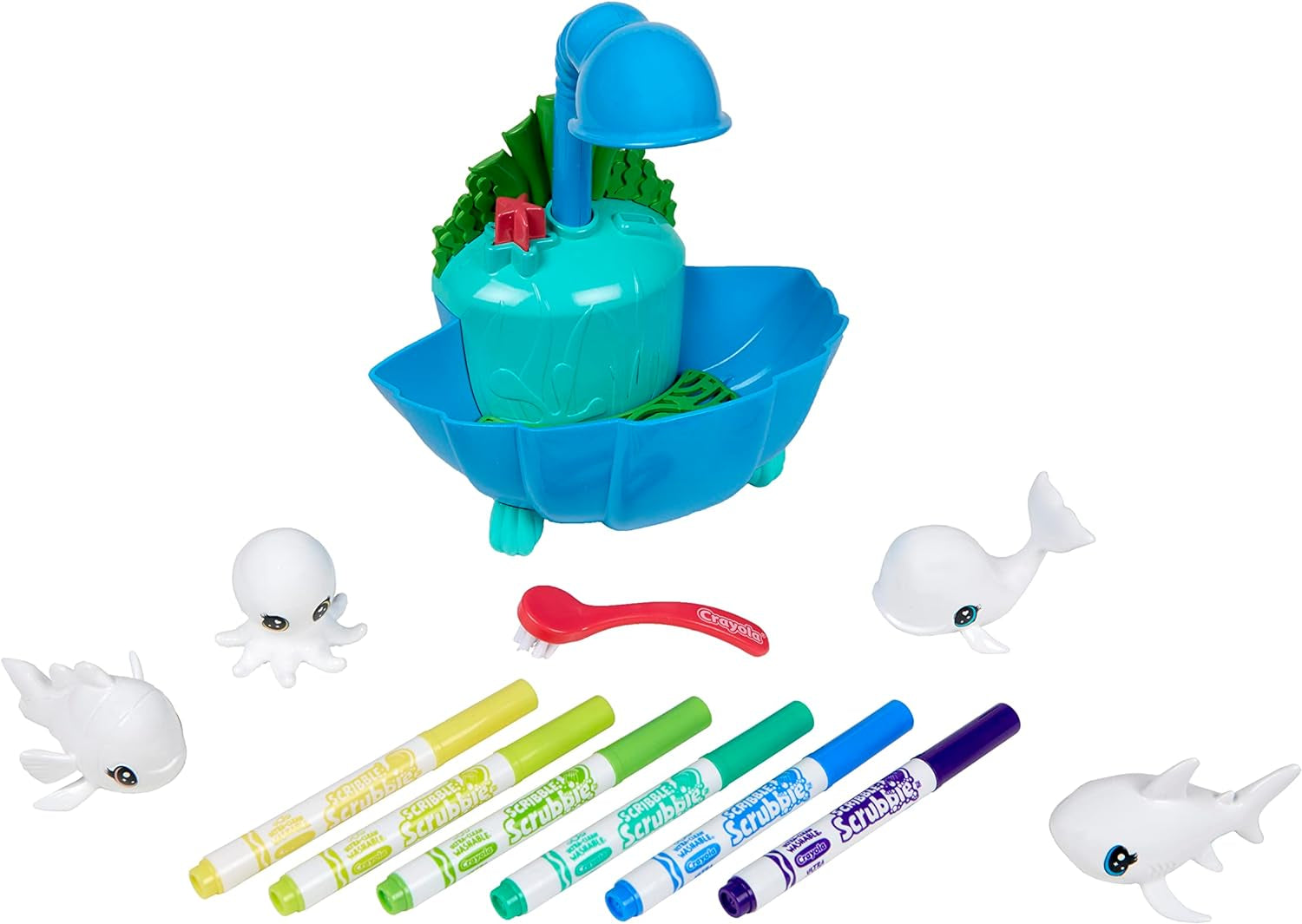 Scribble Scrubbie Pets Blue Lagoon Playset, Pet Toys for Girls & Boys, Gifts for Kids Ages 3+