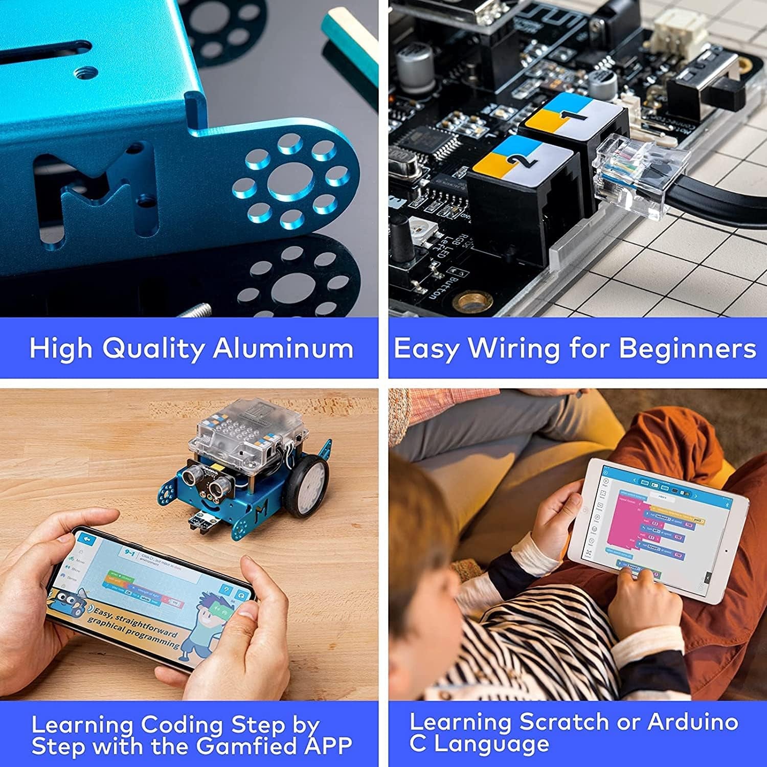 Mbot Robot Kit with Dongle, STEM Projects for Kids Ages 8-12 Learn to Code with Scratch Arduino, Robot Kit for Kids, STEM Toys, Computer Programming for Beginners Gift for Kids Ages 8+