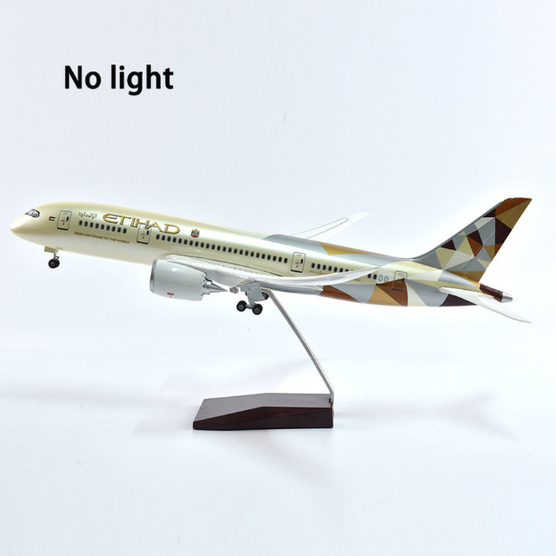 46Cm United Arab Emirates Airbus A380 Aircraft Airplane Model 1/160 Scale Diecast Resin Light and Wheel Plane Gift